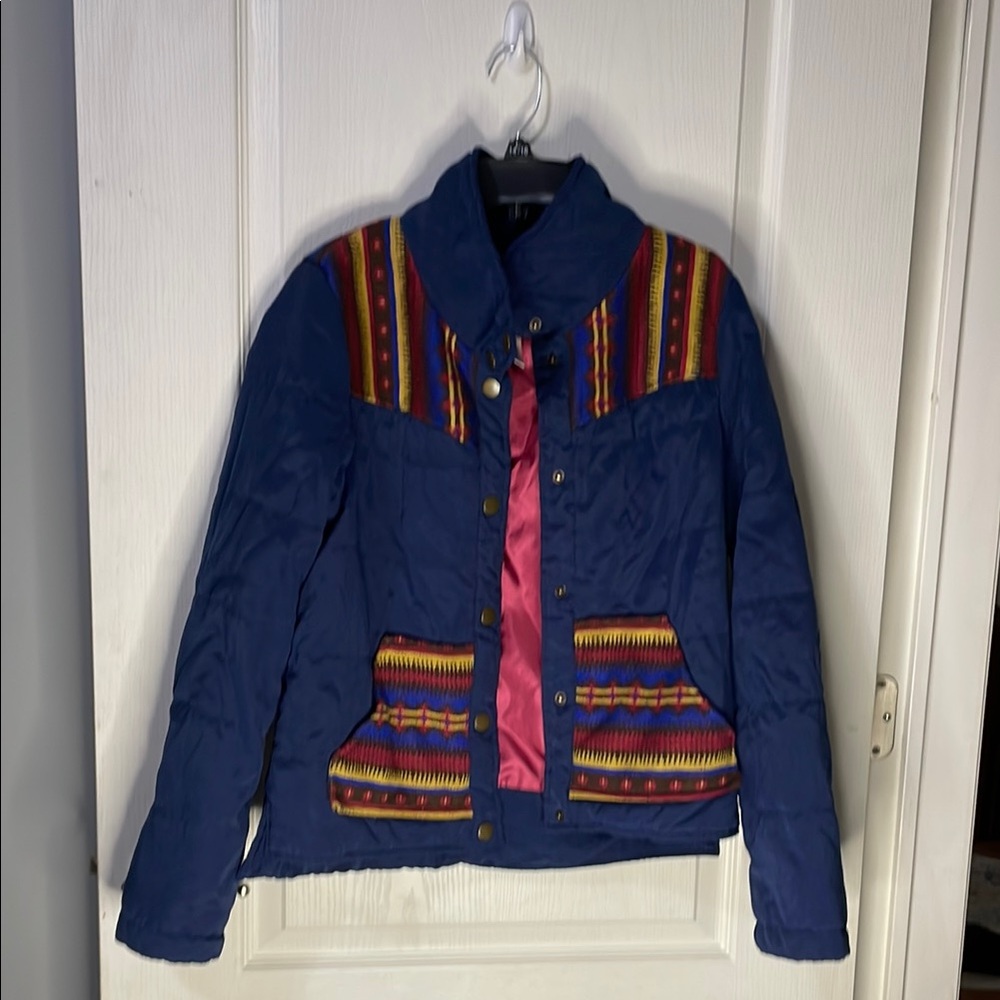 Flying Tomato Blue and Pink Puffer Jacket